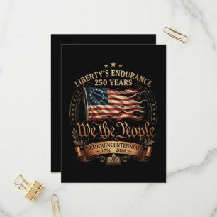 Invitation Carte Postale Semiquincentenaire du 4 juillet 1776-2026