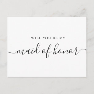Invitation Carte Postale Seras-tu ma demoiselle d'honneur Proposition min
