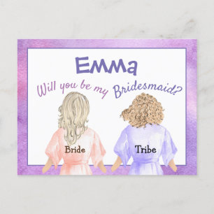 Invitation Carte Postale Serez-Vous Ma Femme D'Accueil/Filles En Peignoirs/