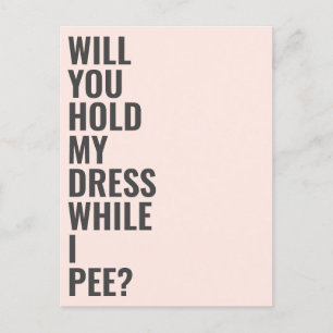 Invitation Carte Postale Serez-Vous Ma Servante D'Épouse Pendant Que Je Pee