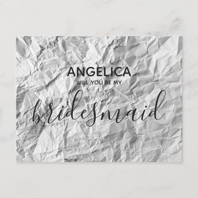 Invitation Carte Postale Serez-vous mon serviteur d'honneur papier blanc in (Devant)