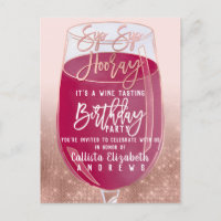 Sip Sip Hooray Aquarelle Dégustation de vin Annive
