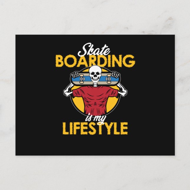 Invitation Carte Postale Skateboard Is Lifestyle Skate (Devant)