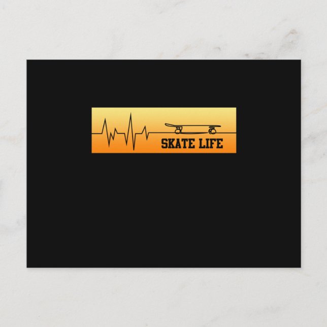 Invitation Carte Postale Skateboard skateboard (Devant)