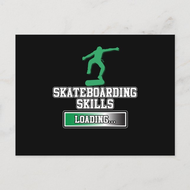 Invitation Carte Postale Skateboard Skills (Devant)