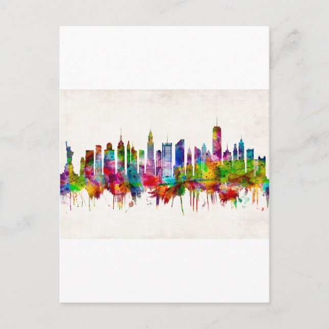 Invitation Carte Postale Skyline de New York (Devant)