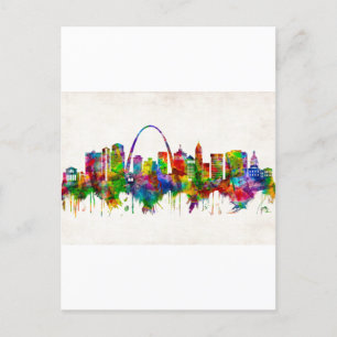 Invitation Carte Postale Skyline de Saint-Louis Missouri