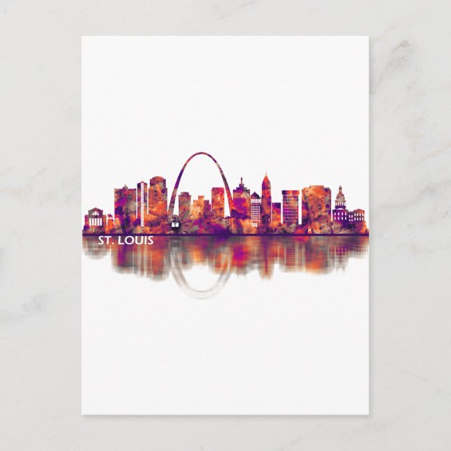 Invitation Carte Postale Skyline de Saint-Louis Missouri (Devant)