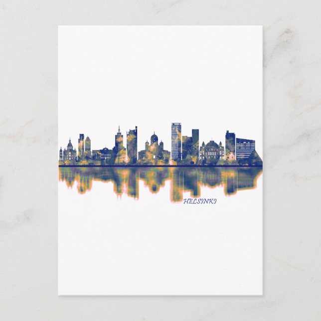 Invitation Carte Postale Skyline Helsinki (Devant)