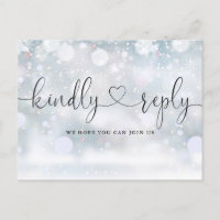 Snowflakes Winter Heart Script Song Request RSVP