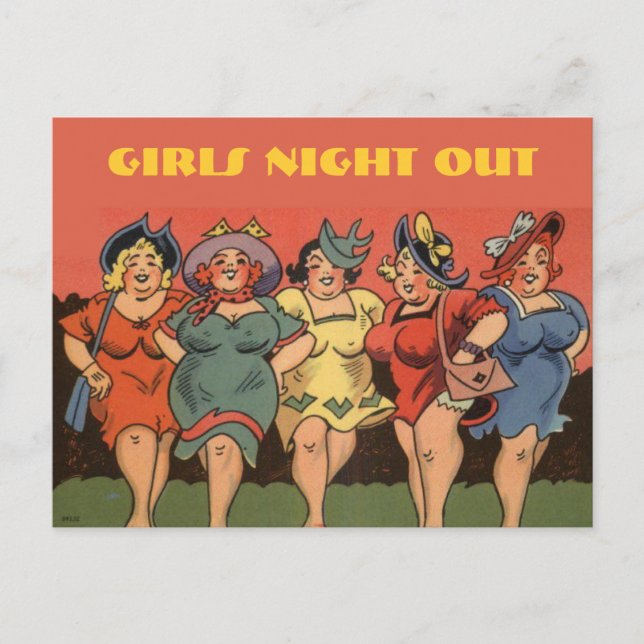 Invitation Carte Postale soirée bachelorette, douche nuptiale, poule ... (Devant)