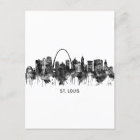 St. Louis Missouri Skyline BW