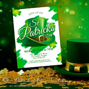 Invitation Carte Postale St. Patrick's Day Party