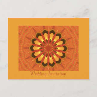 Invitation Carte Postale Starflower - Fractal / Mandala