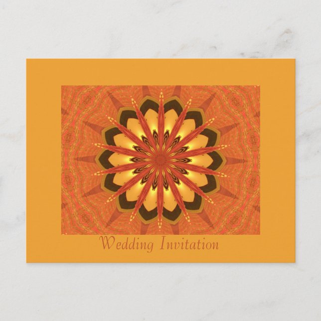 Invitation Carte Postale Starflower - Fractal / Mandala (Devant)
