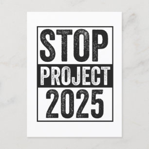 Invitation Carte Postale Stop Project 2025 Trump Harris American Patroitic