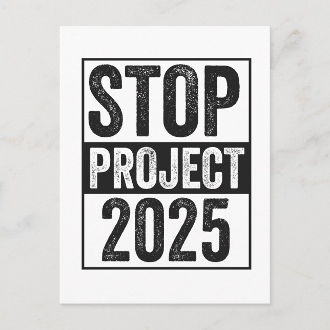 Invitation Carte Postale Stop Project 2025 Trump Harris American Patroitic (Devant)