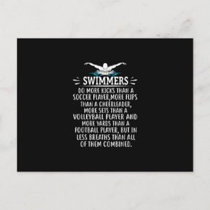 Invitation Carte Postale Strong Swim Swimming Toxits For Men Women