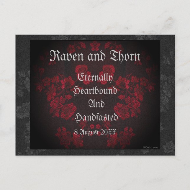 Invitation Carte Postale Suite Mariage/à main éternelle (Devant)