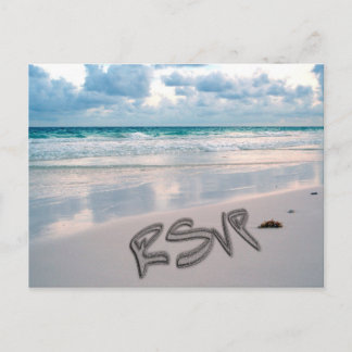 Invitation Carte Postale Sunset Beach