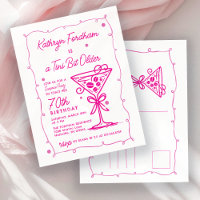 SURPRISE FÊTE 70e anniversaire Doodle rose Martini
