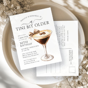 Invitation Carte Postale SURPRISE PARTY Tini Bit Ancien Martini 30e
