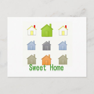 Invitation Carte Postale SweetHome Maison Fête de Réchauffement