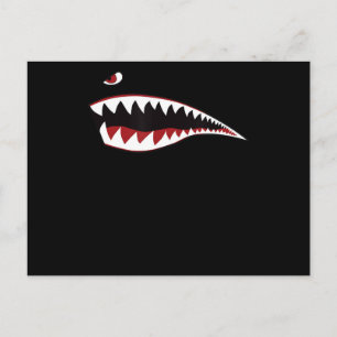 Invitation Carte Postale Symbole d'art de la bouche de requin - Cadeau pour