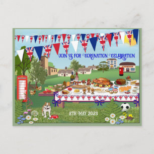 Invitation Carte Postale Texte personnalisé Cérémonie de couronnement Invit