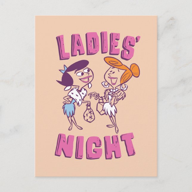 Invitation Carte Postale The Flintstones | Betty & Wilma - Ladies' Night (Devant)