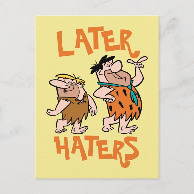 Invitation Carte Postale The Flintstones | Fred & Barney - Later Haters (Devant)