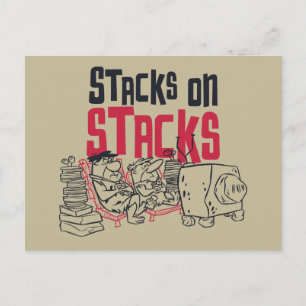 Invitation Carte Postale The Flintstones   Fred & Barney - Stacks on Stacks