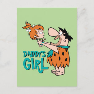 Invitation Carte Postale The Flintstones   Fred & Pebbles - Daddy's Girl