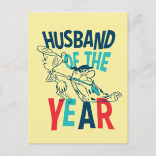 Invitation Carte Postale The Flintstones   Husband of the Year