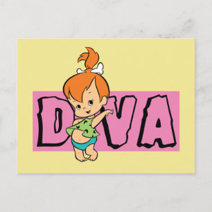 Invitation Carte Postale The Flintstones   Pebbles - Little Diva