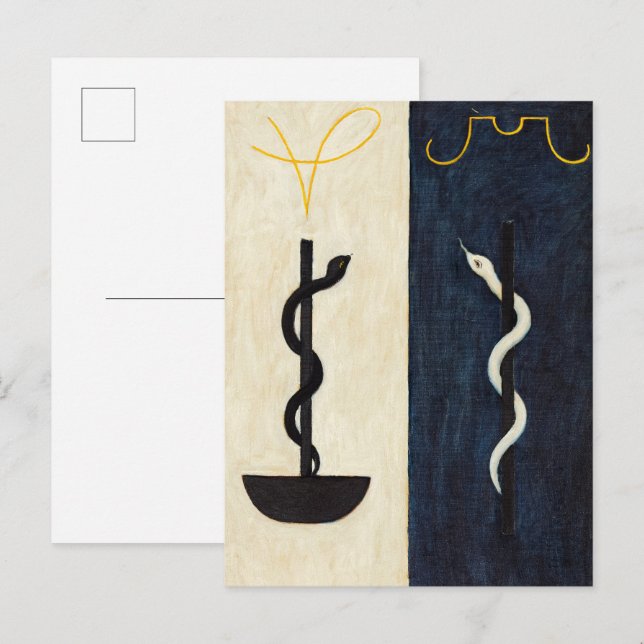 Invitation Carte Postale The Spirit World, No.57, 1915 par Anna Cassel (Devant / Derrière)