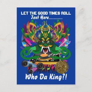 Invitation Carte Postale Thème de la fête Mardi Gras S'il vous plaît voir l