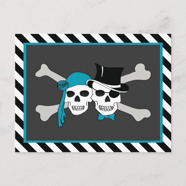 Invitation Carte Postale thème de soirée pirate (Devant)
