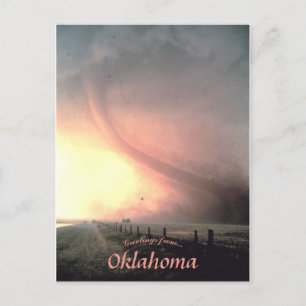 Invitation Carte Postale Tornade près de Cordell l'Oklahoma