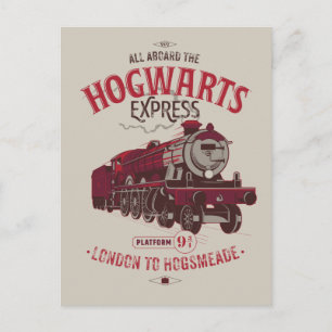 Invitation Carte Postale Tout À Bord De L'Express Hogwarts