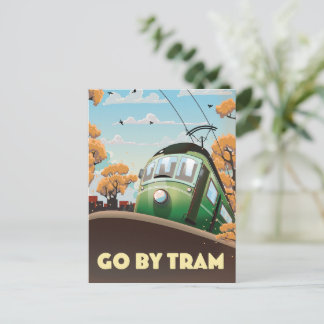 Invitation Carte Postale Tramway Aller