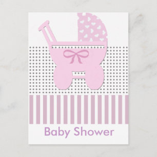 Invitation Carte Postale Transport de baby shower
