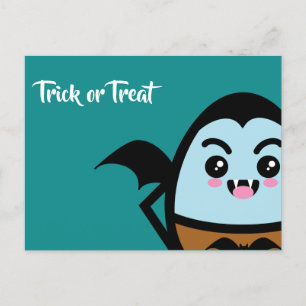 Invitation Carte Postale Trick ou traitement - Halloween - Oeuf Dracula
