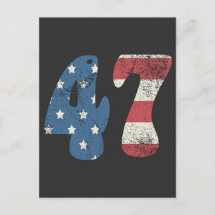Invitation Carte Postale Trump 2024 Vintage Drapeau Américain Patriotique 4