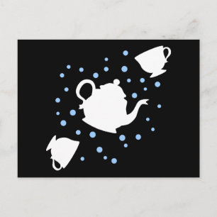 Invitation Carte Postale Tumbling Tea Party
