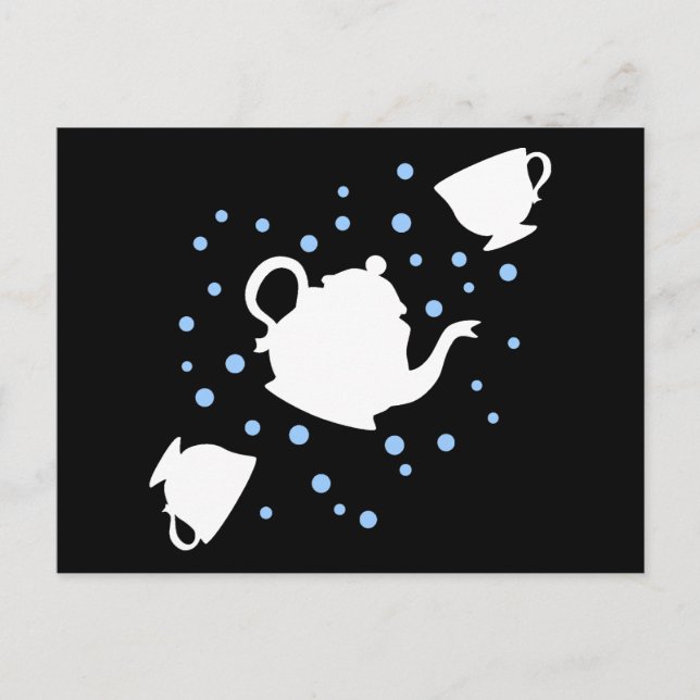 Invitation Carte Postale Tumbling Tea Party (Devant)