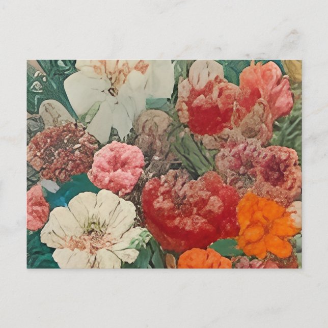Invitation Carte Postale un gros plan d'un tableau de fleurs (Devant)