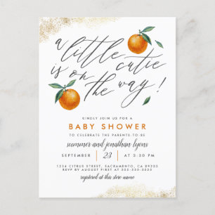 Invitation Carte Postale Un Petit Cutie Se Trouve Sur Le Chemin Du Baby sho