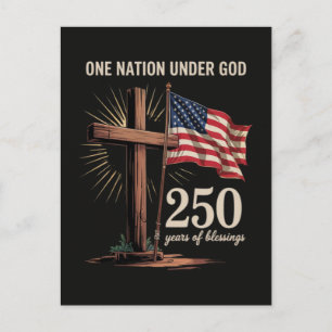 Invitation Carte Postale Une nation sous Dieu 250 ans