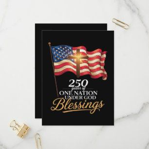 Invitation Carte Postale Une nation sous Dieu 250 ans de bénédictions